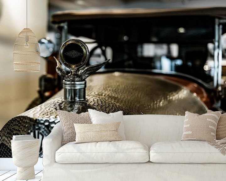 Sfeerimpressie behang: Benz radiator ornament met Thermoscop van autofotografie nederland