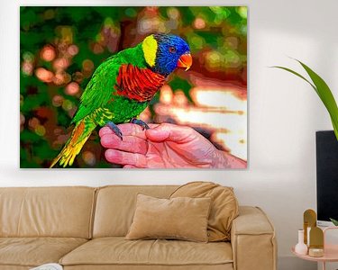 Voorbeeld van het werk in een kamer