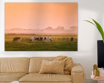 Grazende koeien van Jo Pixel