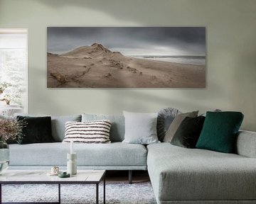 Panorama van Zeeuwse kust met duin en zee von Michel Seelen