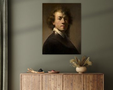 Portrait de Rembrandt avec collier à anneaux - vers 1629