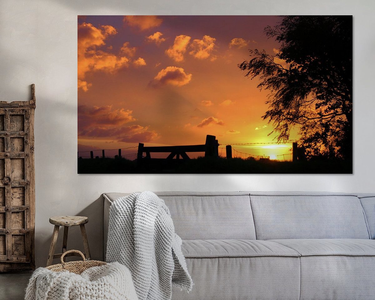 Voorbeeld van het werk in een kamer