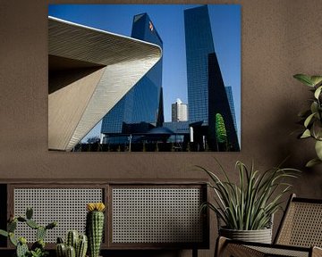 De skyline van Rotterdam centraal... van Bert v.d. Kraats Fotografie