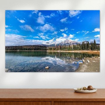 At the foot of Pyramid Mountain ....