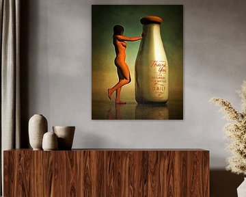Erotica – Nude with milk bottle by Jan Keteleer