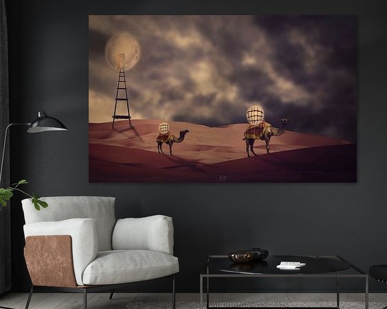 Voorbeeld van het werk in een kamer