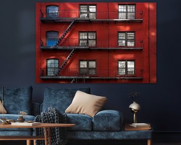 New York Red Facade by JPWFoto