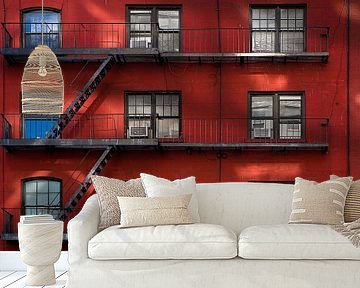 Rote Fassade New York von JPWFoto
