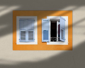 Kleurrijk venster in Frankrijk Ardèche