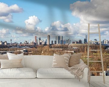 Het Feyenoord Stadion De Kuip en Sportcomplex Varkenoord in Rotterdam met echte Hollandse wolken van MS Fotografie | Marc van der Stelt