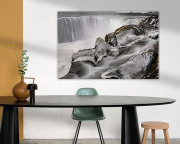 De waterval Selfoss in Noord IJsland van Gerry van Roosmalen