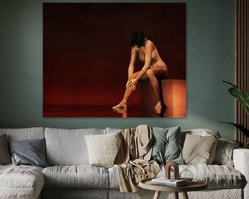 Erotik nackt – nackte Frau, die eine natürliche Intimität zeigt. von Jan Keteleer