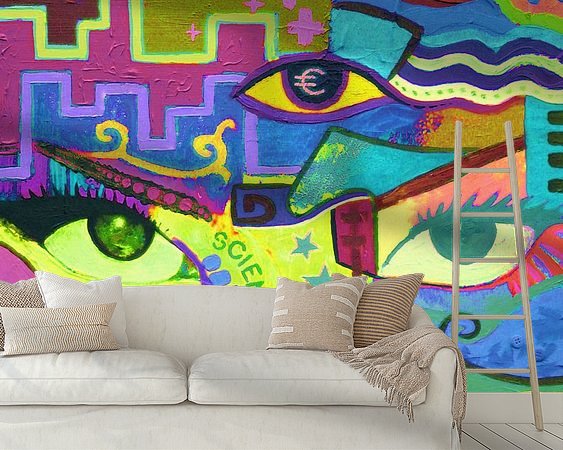 Voorbeeld van het werk in een kamer