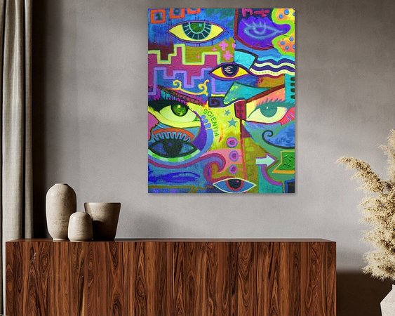 Voorbeeld van het werk in een kamer