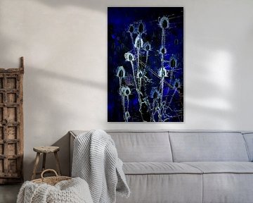 Thistle in blue