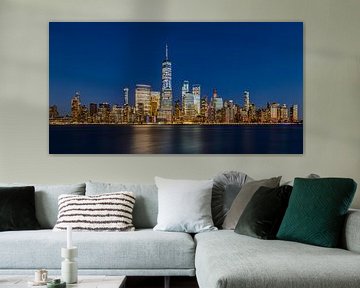 New York Blue Panorama by Adelheid Smitt