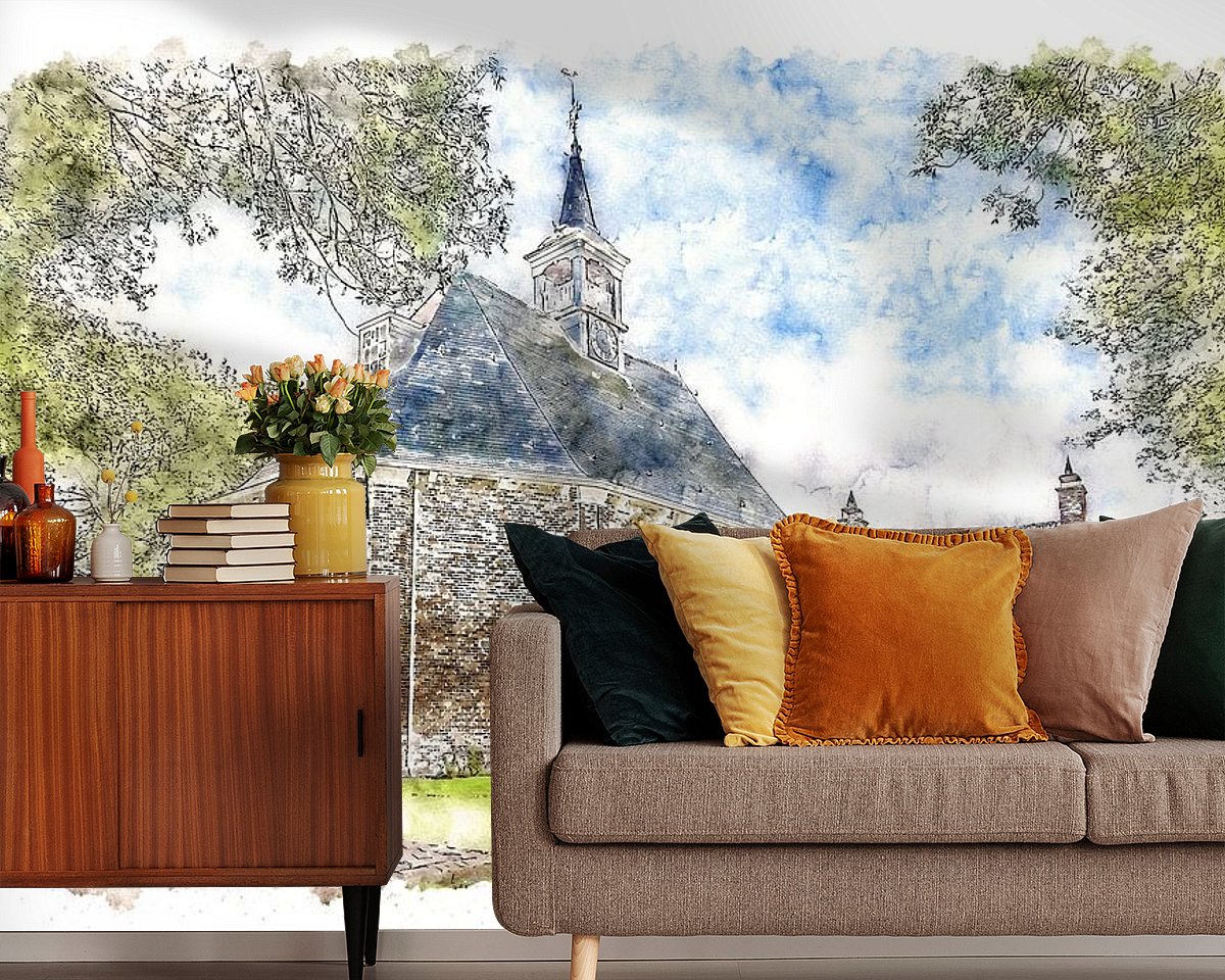Voorbeeld van het werk in een kamer