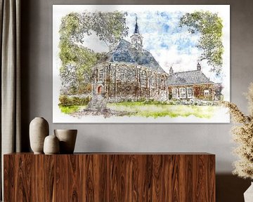 Hervormde Kerk in Sint Philipsland (Zeeland) van Art by Jeronimo