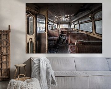 Interior of an old bus by Inge van den Brande