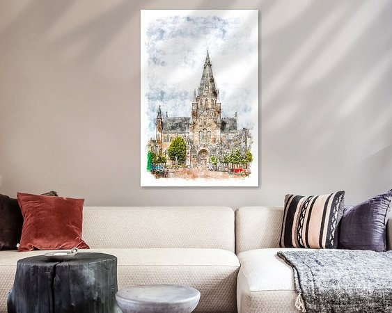 Voorbeeld van het werk in een kamer