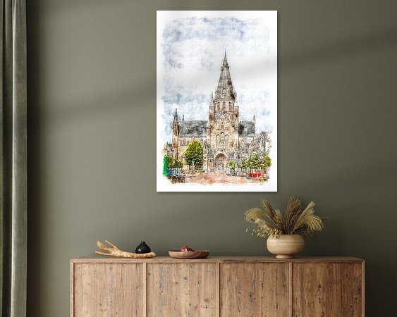 Voorbeeld van het werk in een kamer