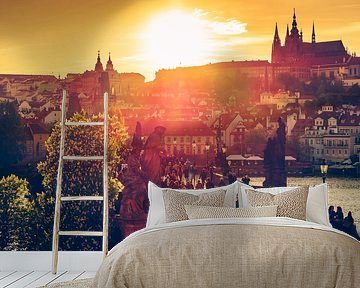 Prague – Charles Bridge in Sunset by Alexander Voss