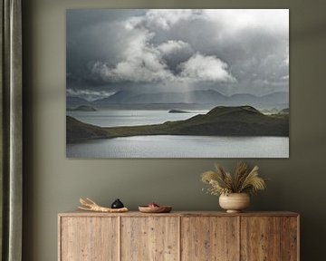 Island - Sonne und Regen am See Myvatn von Ralf Lehmann