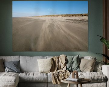 Sable changeant sur la plage