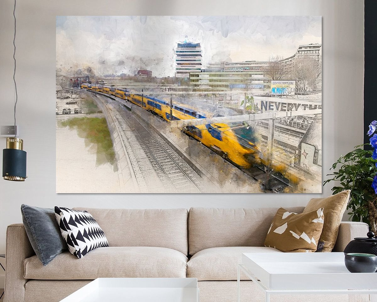 Voorbeeld van het werk in een kamer