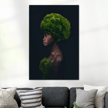 Art numérique d'une femme inspiré par les marches pour le climat - Lutte pour la durabilité et l'espoir sur Elianne van Turennout