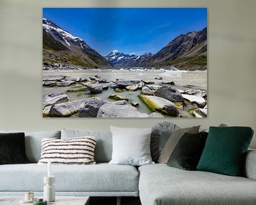 Hooker Valley Track, Mt Cook, Nieuw Zeeland van Willem Vernes