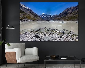 Hooker Valley Track, Mt Cook, Nieuw Zeeland van Willem Vernes