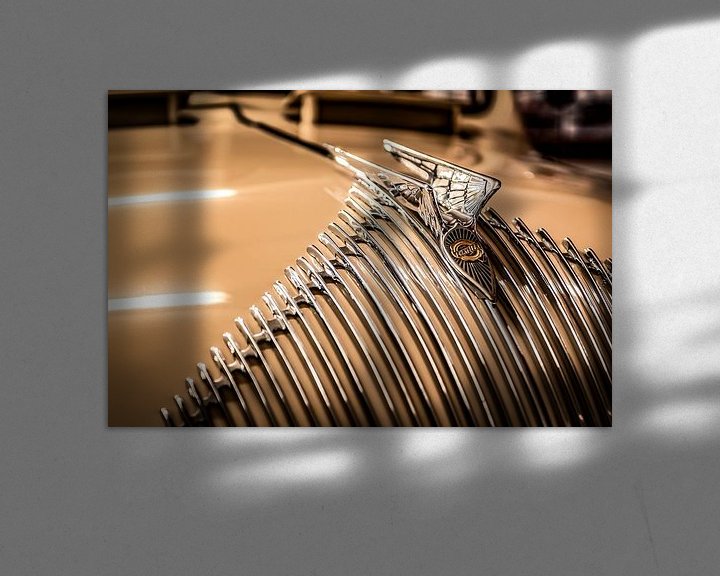 Sfeerimpressie: Chrysler grille met baleinen en hood ornament van autofotografie nederland