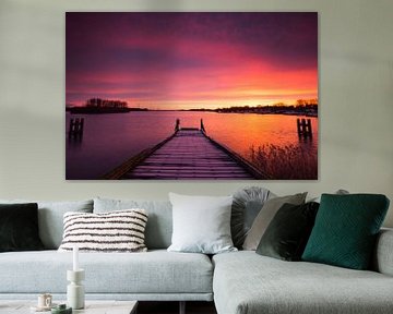 Purple sunrise Rotterdam, the Netherlands. van Stefan Vis