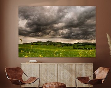 Storm nabij Rocca d'Orcia van Damien Franscoise