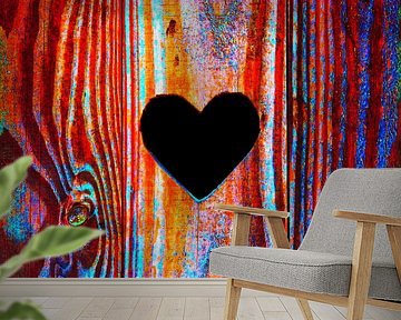 Hart-Hout (Hartje in gekleurd hout)