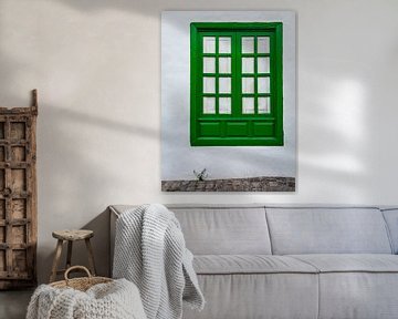 Grünes Fenster, Lanzarote von Danny Leij