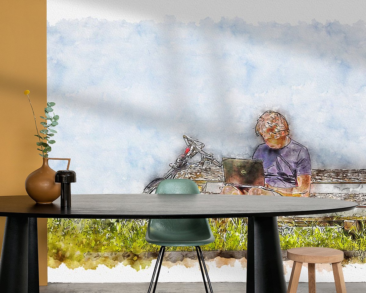 Voorbeeld van het werk in een kamer