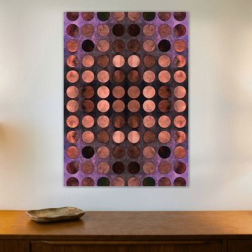 MELANGE of Blue-Coral-Rust no2b