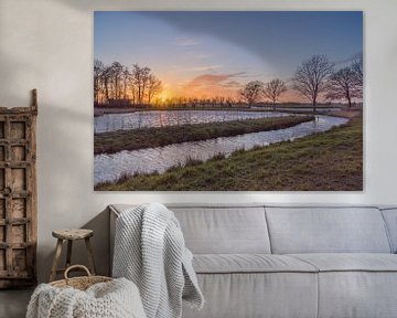 Zonsondergang in de polder van Rossum-Fotografie