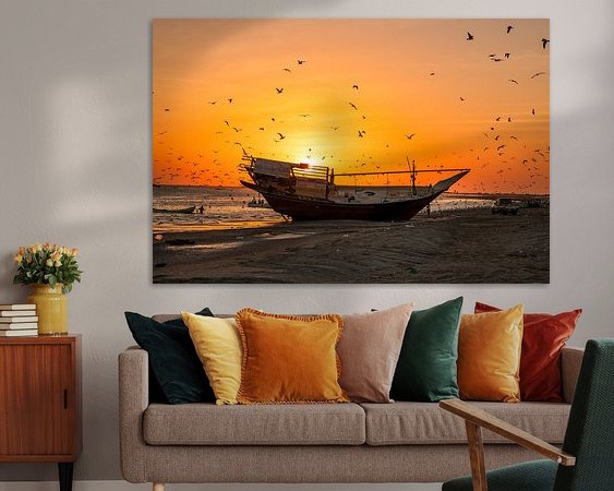 Voorbeeld van het werk in een kamer