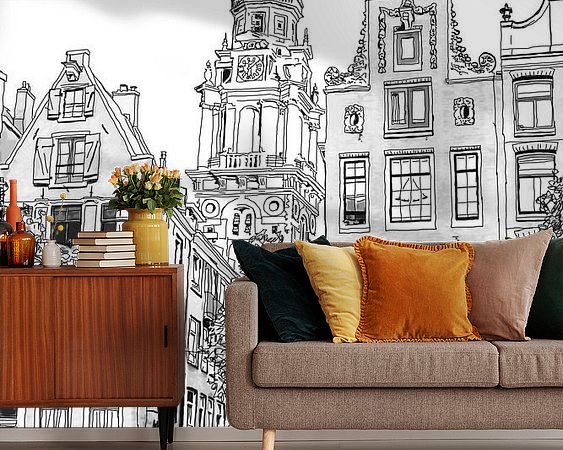 Voorbeeld van het werk in een kamer