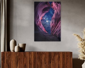 Grand Canyon met Space Collage I van Art Design Works