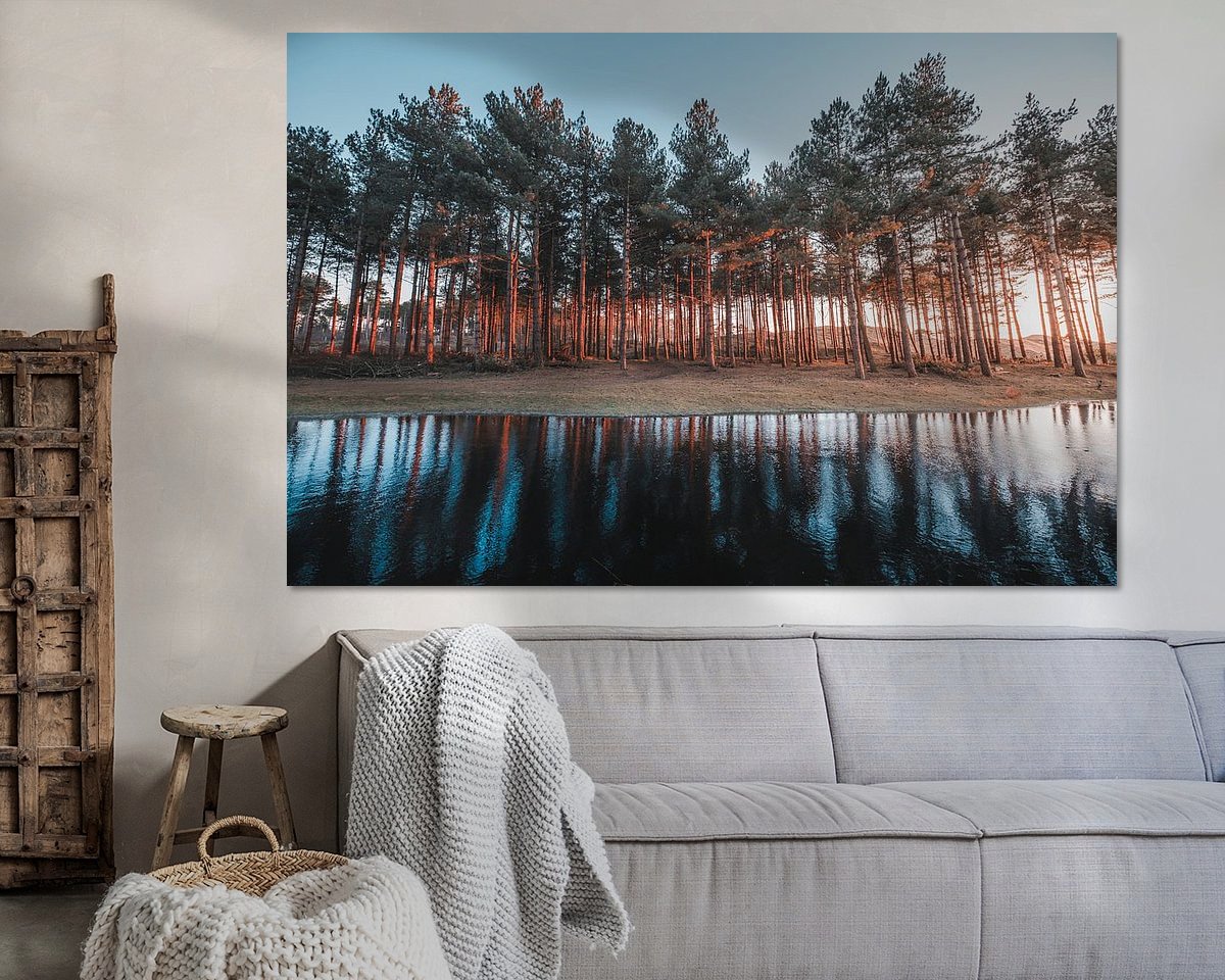 Voorbeeld van het werk in een kamer