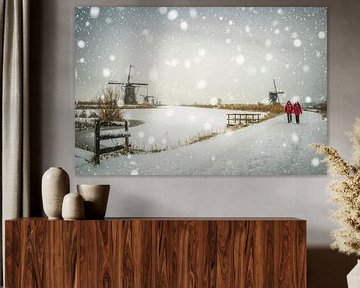 Falling snow van Jan Koppelaar