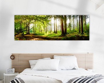 Idyllisch bos bij zonsopgang van Günter Albers