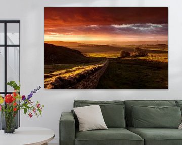 Sonnenaufgang Hadrianische Mauer England von Frank Peters