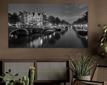 Een avond in Amsterdam  in Zwart-Wit van Henk Meijer Photography