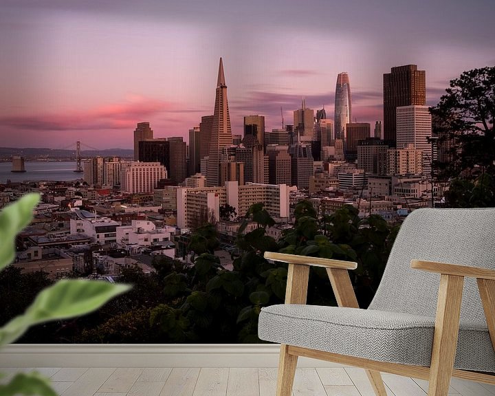 Sfeerimpressie behang: San Francisco van Jasper Verolme