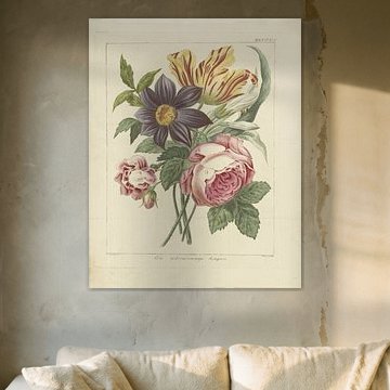 Bouquet de fleurs avec pivoine et tulipe, Dirk Sluyter